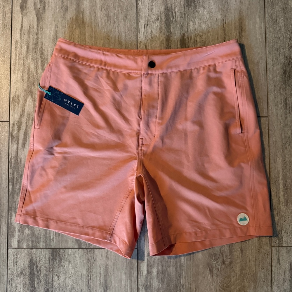 NEW Myles Men's Seacliff Swim Shorts Dusty Rose Size M